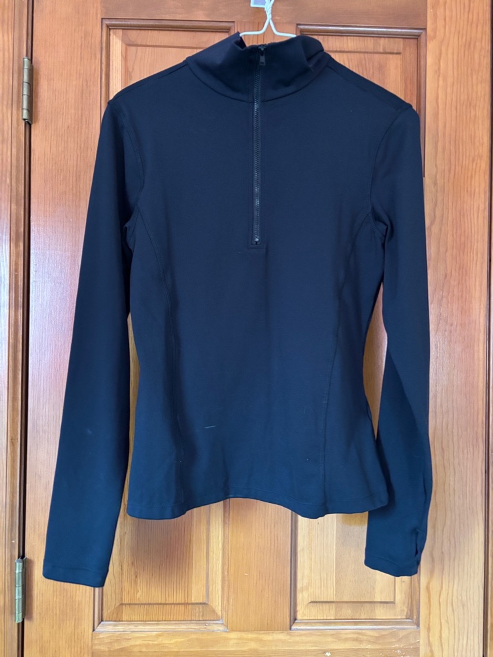 H&M Black Half-Zip Long Sleeve Top